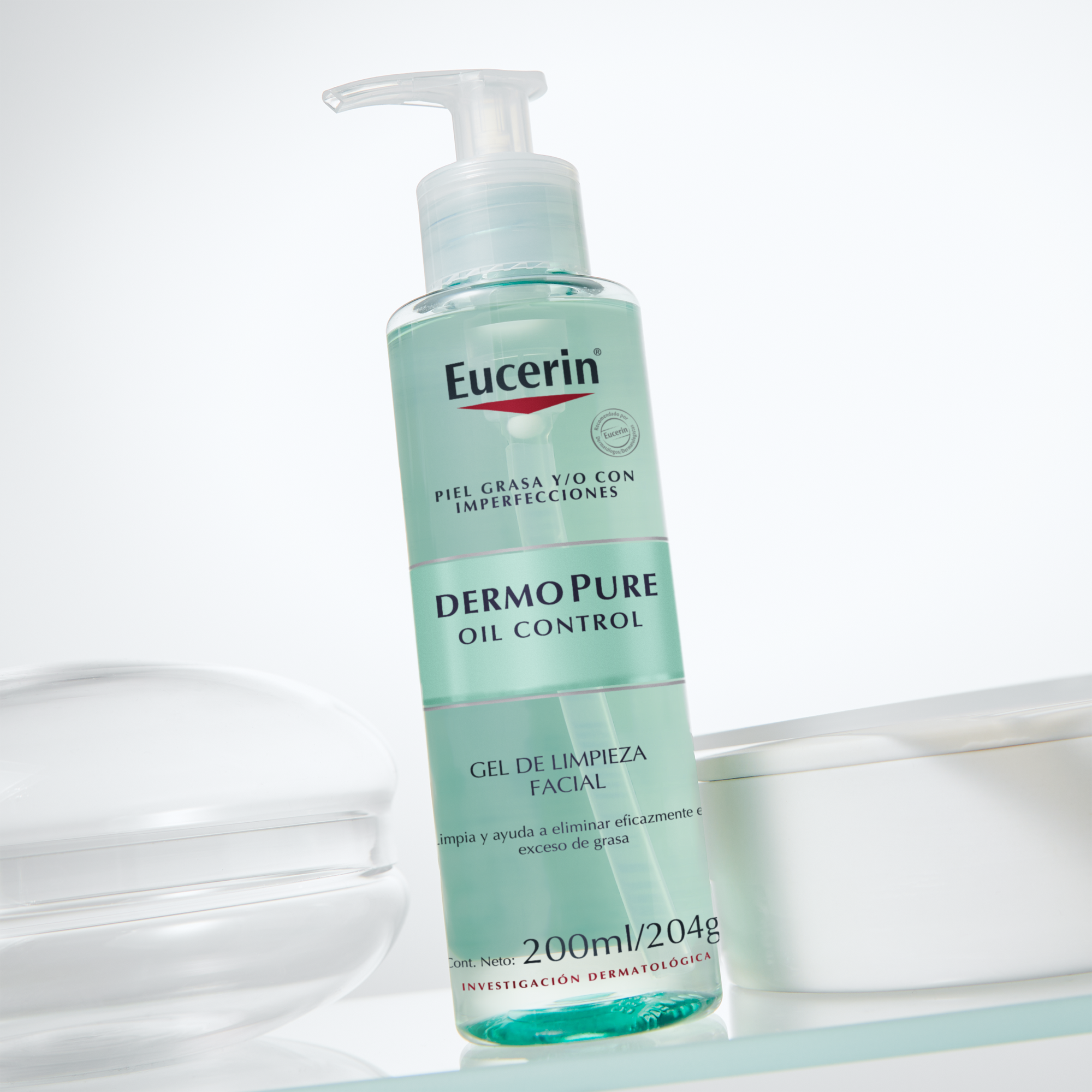 Gel Limpiador Facial DermoPURE para piel grasa Eucerin